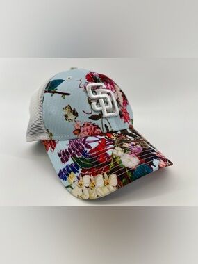 New Era SD Padres Floral Light Blue snap back